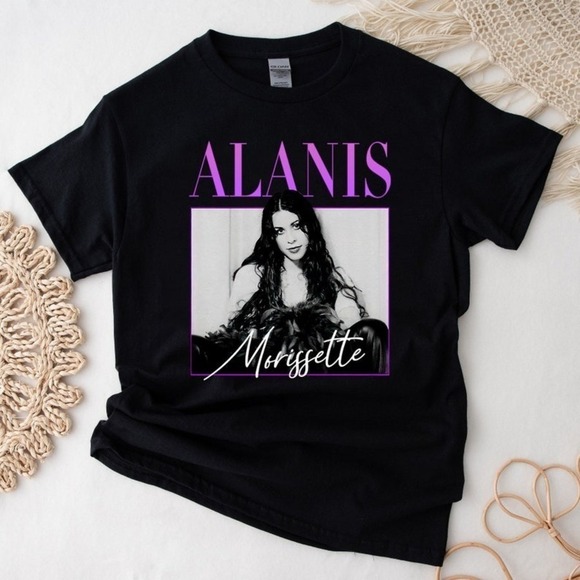 Travon A Other - Alanis Morissette 90s T Shirt Triple Moon Tour Graphic Fan Gift Retro Tee